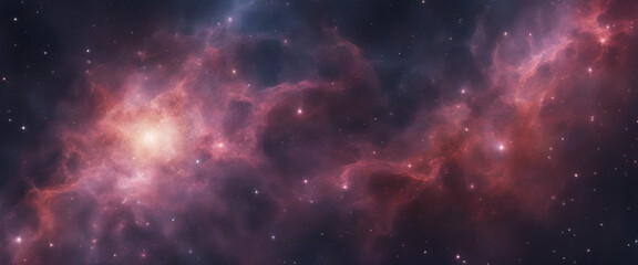 Nebula in deep space with stars
