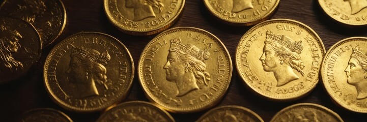 Naklejka premium gold coins