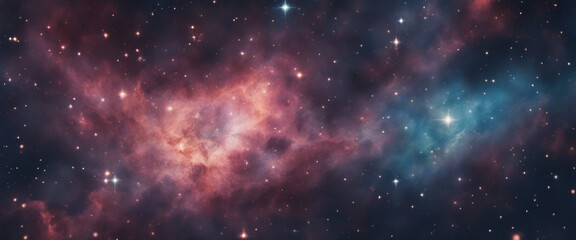 Fototapeta premium Nebula in deep space with stars 
