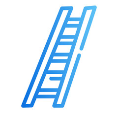 step ladder gradient icon