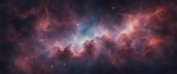 Nebula in deep space with stars
