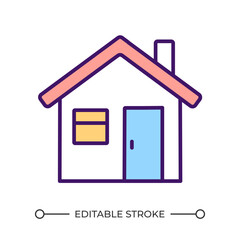 Home rent RGB color icon. Homeowner. Property purchase. Real estate agency service. House insurance. Property safety. Isolated vector illustration. Simple filled line drawing. Editable stroke
