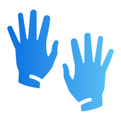 hand gloves gradient icon
