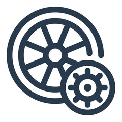 Obraz premium Wheel for Bike Race Speed Vector Icon Illustration