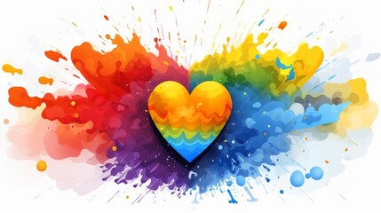 Pride Month with rainbow graphics