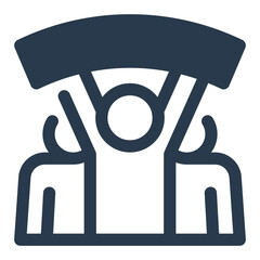 Fans Cheering Bike Race Vector Icon Illustration