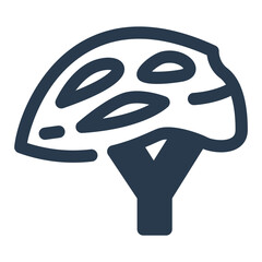 Helmet for Bike Race Safety Vector Icon Illustration