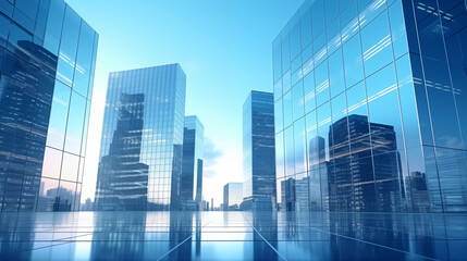 Office building glass modern architecture. Business center. Skyscrapers