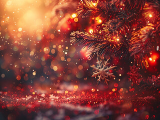 Gold and Dark Red Fireworks for New Year's Eve