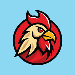 Chicken Mascot Logo Design Chicken Vector Illustration
