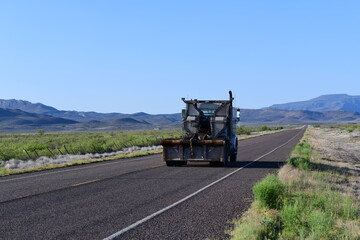 truck on the road in the united states