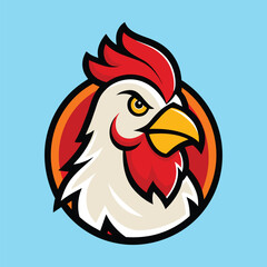 Chicken Mascot Logo Design Chicken Vector Illustration
