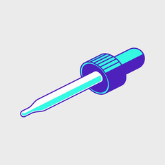 Eye dropper isometric vector icon illustration