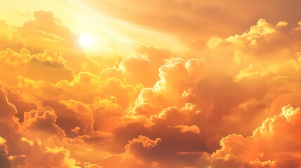 Fototapeta premium beautiful gold sky landscape background