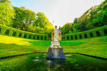 Park at the amphitheater and forest garden in Kleve. Historic gardens and city attraction.
