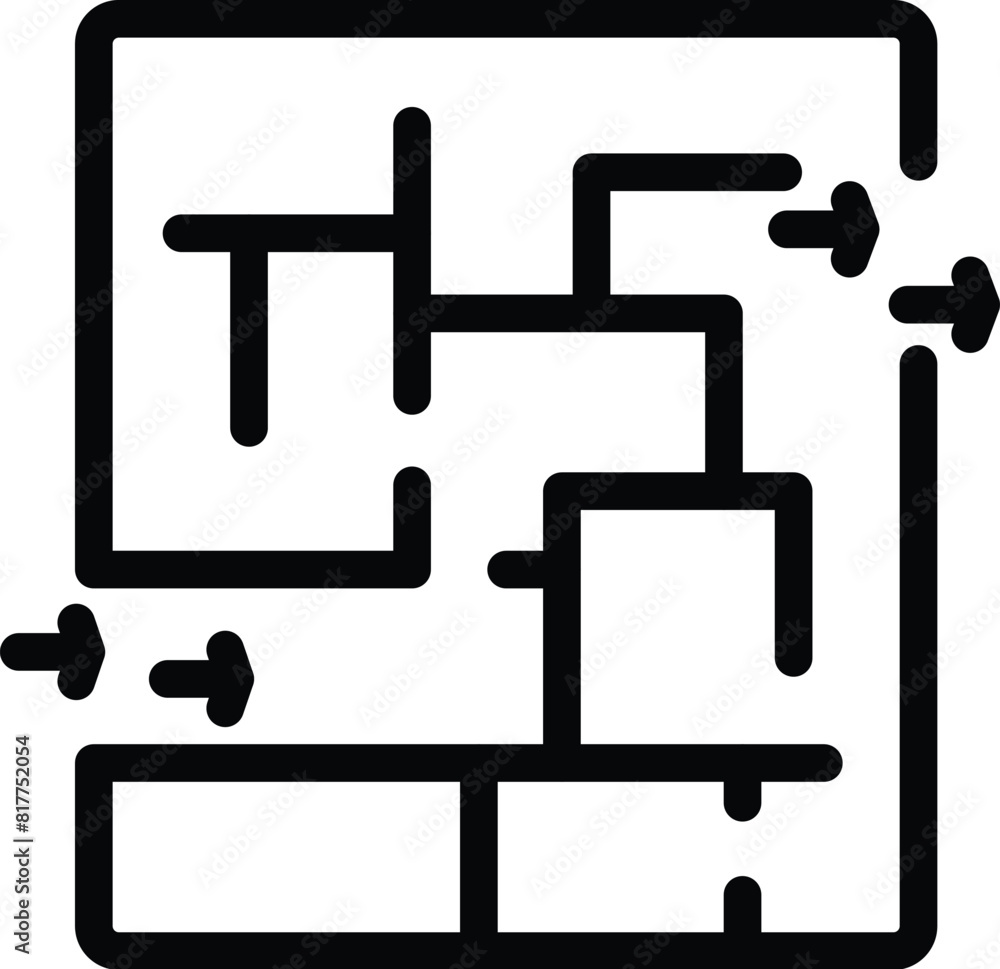 Poster problem solving coach icon outline vector. decision making skill. life managing mentor