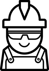 Carpenter outline vector