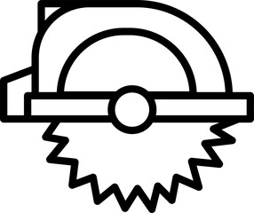 Fototapeta premium Circular saw outline vector