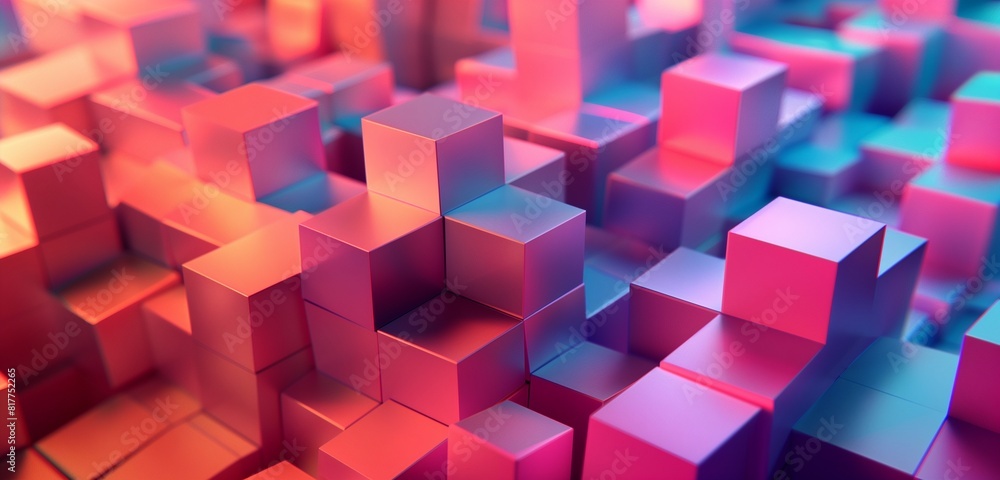 Poster abstract background that combines the sleekness of modern rectangles and squares