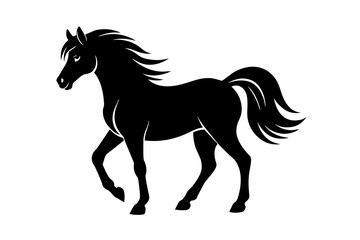 Obraz na płótnie Canvas horse vector silhouette illustration