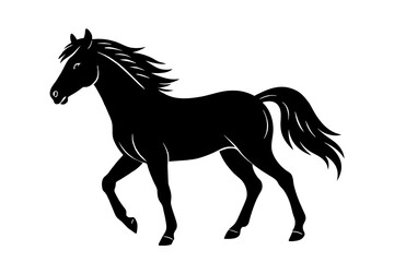 horse vector silhouette illustration