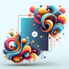 AI Generate of Colorful Fluid Liquid Shapes as Abstract Decoration or Abstract Banner