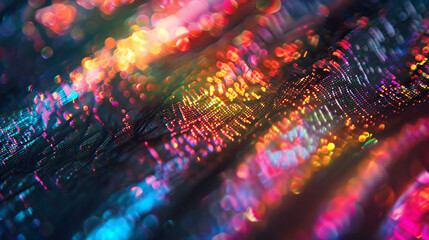 Blinking iridescent texture closeup