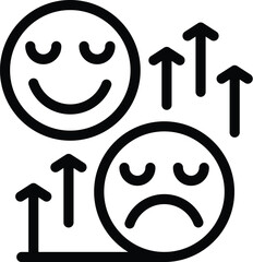 Stress management icon outline vector. Emotional life coaching. Personal wellness mentor