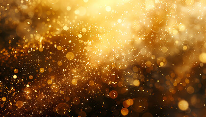 abstract black and golden orange sparkle bokeh gradient background, shiny glitter glow wallpaper, overlay