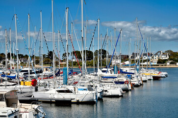 Harbour of Port-Louis in the Morbihan department in Brittany in north-western France