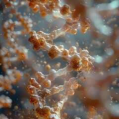 Extreme Close up of Intricate DNA Strands and Chromosomes in Human Cell