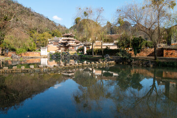 Fototapeta premium old buildings in villiage