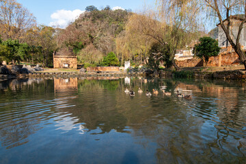 Obraz premium view of village in china