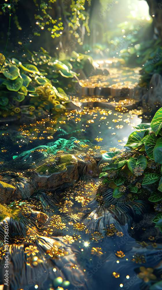 Poster capture the intricacies of environmental conservation through a dynamic high-angle view abstract art