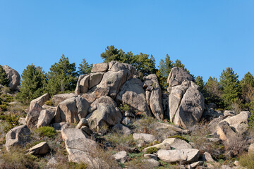 rocks in the mountains