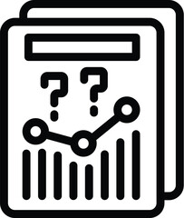 Assistance page icon outline vector. Customer problem solving guide. FAQ online webpage