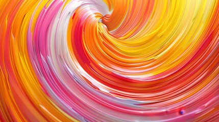 Obraz premium Vivid paintbrush swirl depicting a 3D ribbon stroke, focus on movement and texture, dynamic, Silhouette, digital art exhibition backdrop