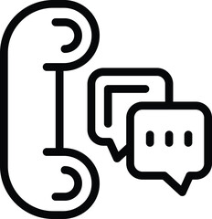 Phone customer support icon outline vector. Client helpline. Problem solving assistance