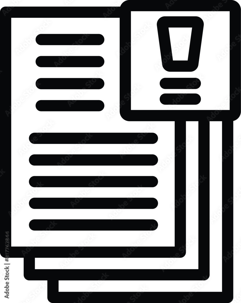 Poster faq documentation icon outline vector. query support information. problem solving feedback