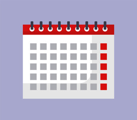 Illustration of an office calendar in the center