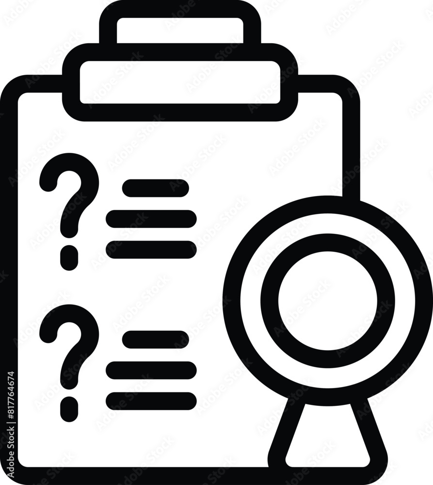 Poster faq guidance info icon outline vector. problem solving resource. query customer resolution