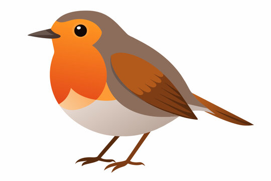 recommend clip art: A beautiful robin bird vector artwork illustration