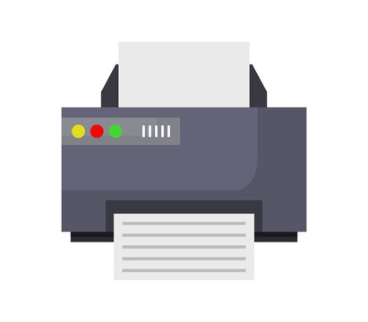 flat gray printer printing paper clip art preview