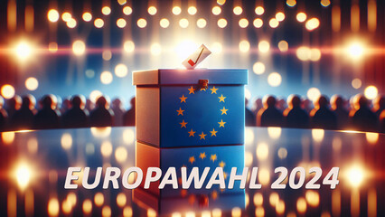 Walhurne mit Text "Europawahl 2024"