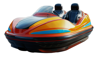 Vibrant orange bumper, cut out - stock png.