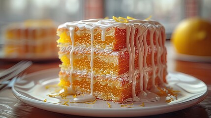  buttery cake often flavored with lemon