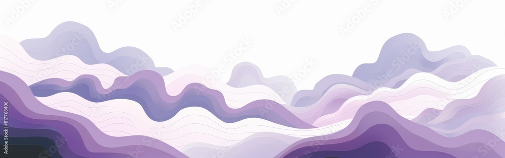 Poster a purple sky with clouds and a white background. the sky is full of clouds and the colors are very v