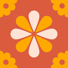 Geometric colorful tile pattern design vector