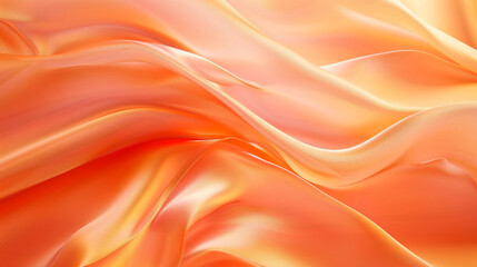 Fototapeta premium Background from satin fabric of peach color.