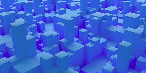 Abstract blue cubes design background